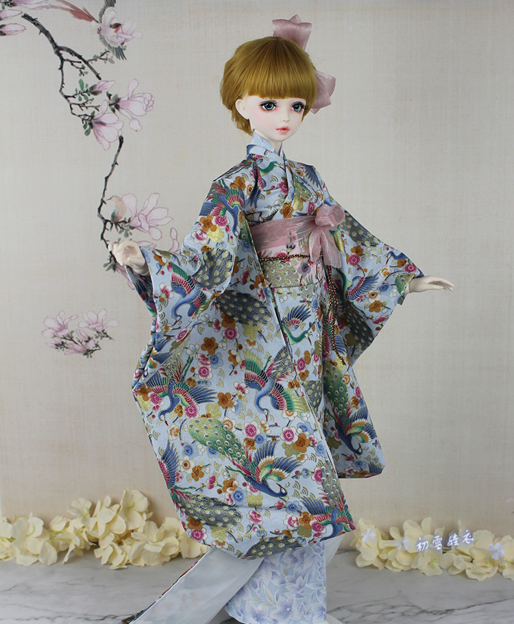 Japanese Girl Lifestyle - ชุดกิโมโนญี่ปุ่นยูกาตะสำหรับตุ๊กตา BJD/SD MSD SD13 ขนาด 1/6