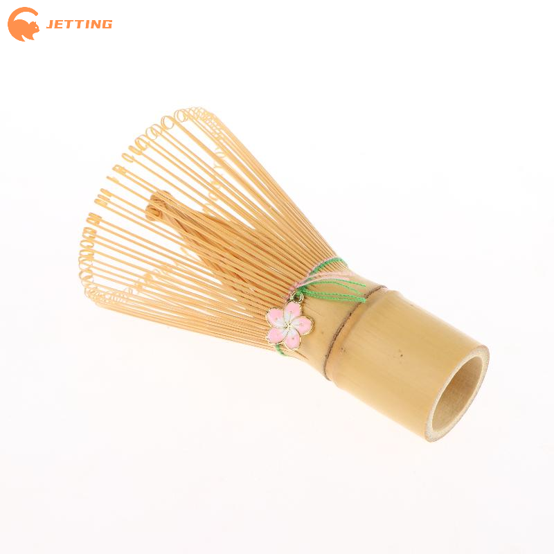 Bamboo Whisk Chasen - แปรงตีชาเขียวมัทฉะแบบญี่ปุ่น ทำจากไม้ไผ่ พร้อมจี้รูปดอกซากุระ อุปกรณ์ชงชาสำหรับครัว