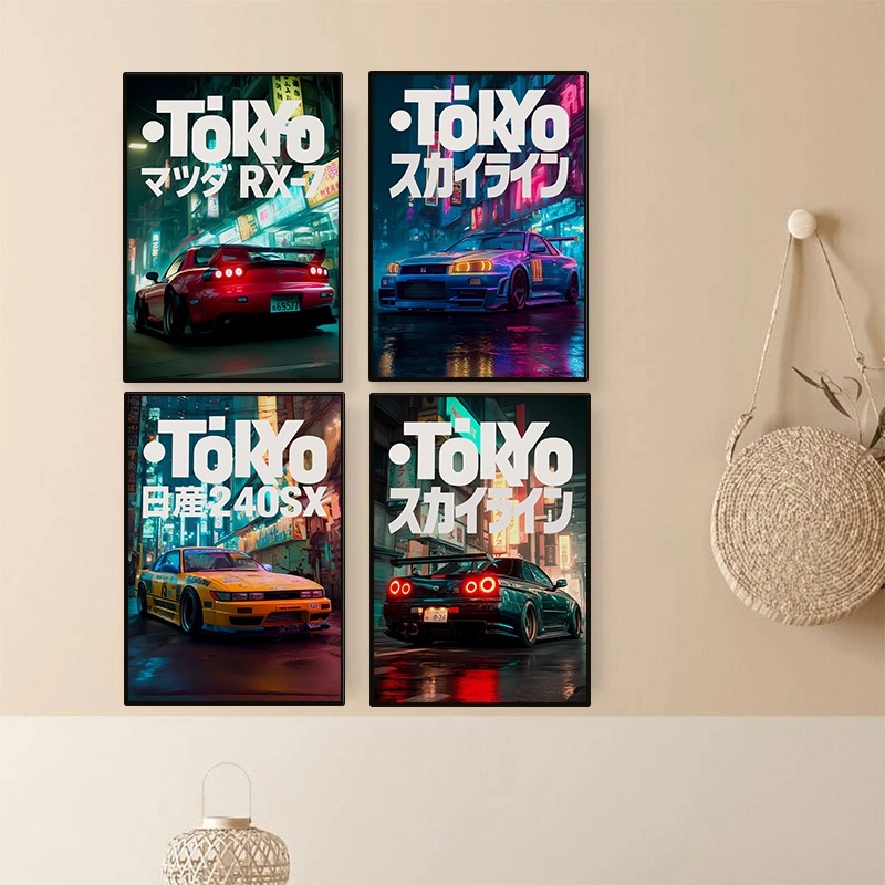 โปสเตอร์รถยนต์วินเทจโตเกียว JD - Japanese Car Lifestyle บทวิจารณ์และราคา