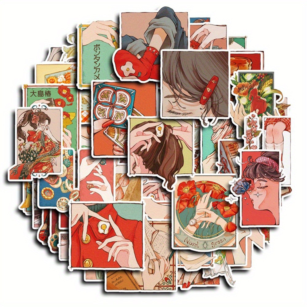 50 ชิ้น สติกเกอร์สไตล์วินเทจแบ - Japanese Lifestyle In Japanese บทวิจารณ์และราคา