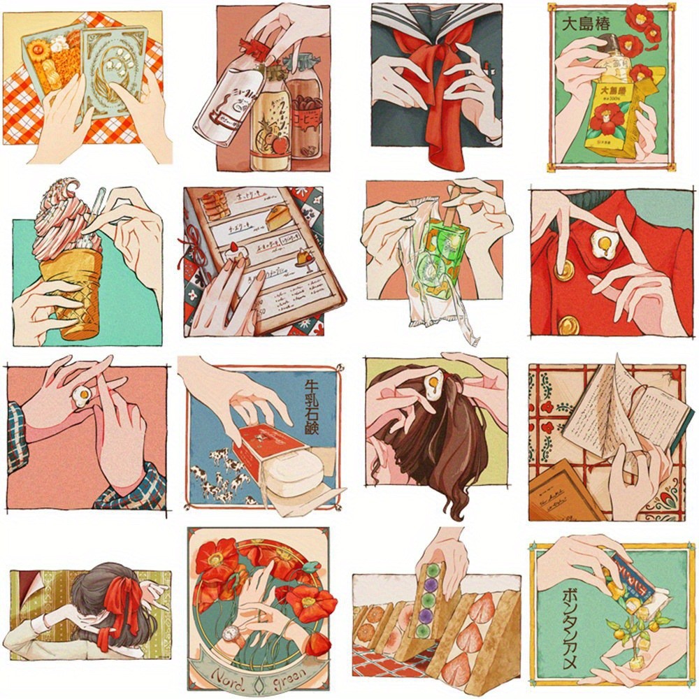 50 ชิ้น สติกเกอร์สไตล์วินเทจแบ - Japanese Lifestyle In Japanese บทวิจารณ์และราคา