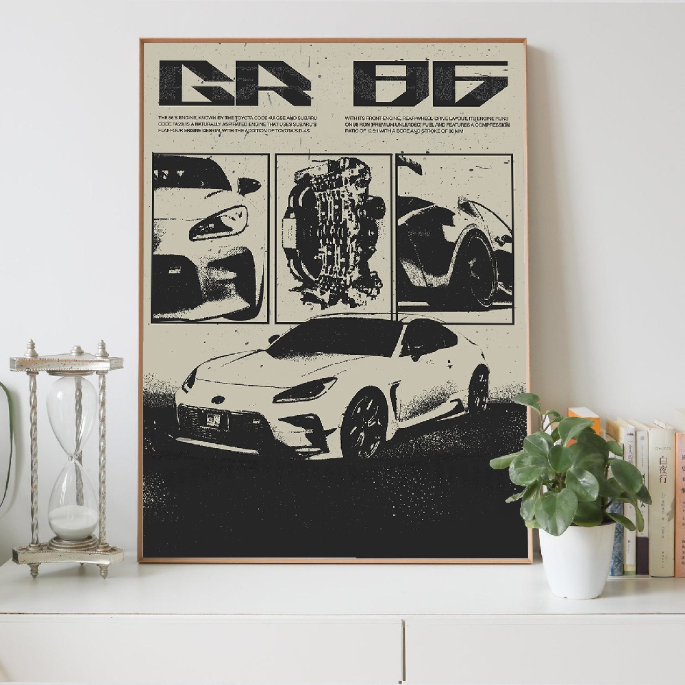 ภาพวาดบนผ้าใบสไตล์ญี่ปุ่นสีขาว - Japanese Car Lifestyle บทวิจารณ์และราคา