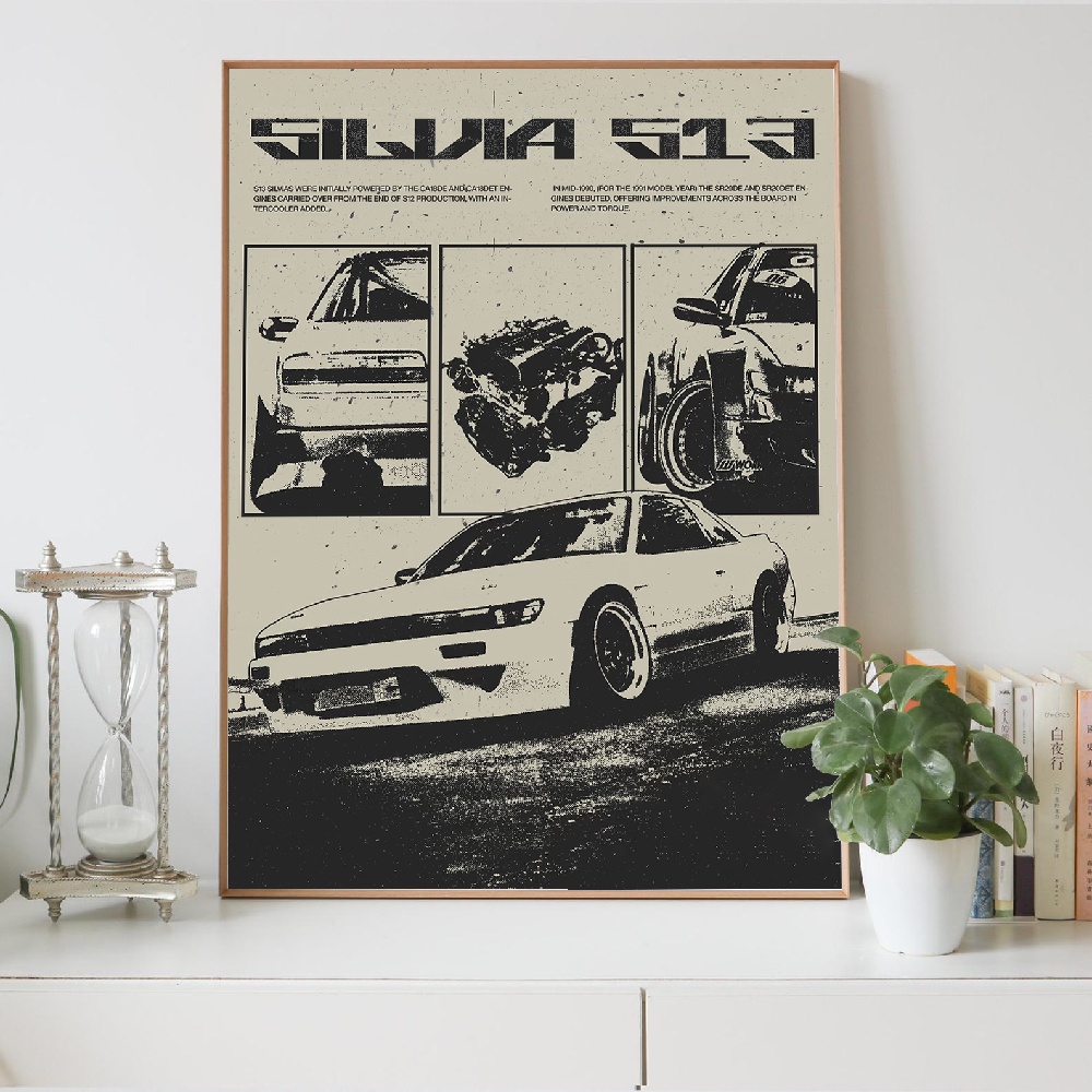 ภาพวาดบนผ้าใบสไตล์ญี่ปุ่นสีขาว - Japanese Car Lifestyle บทวิจารณ์และราคา
